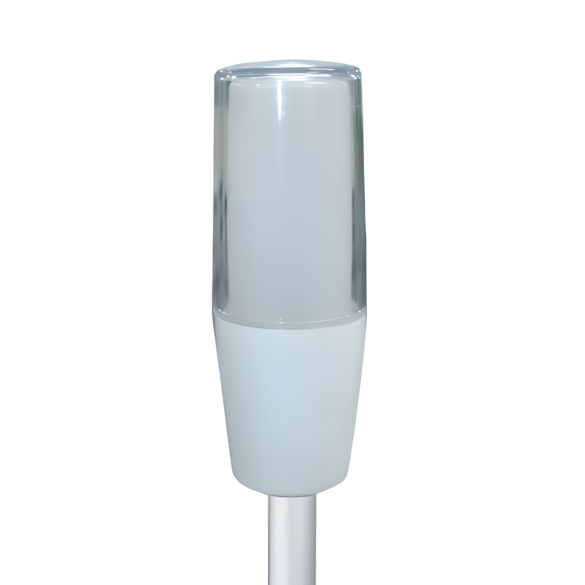 Diffused pole-mounted tower light on a white background.