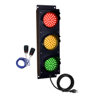 4 Inch Diameter Lens LED Traffic Light Signal, 3 Color, Wireless Key Fob Controller. (Plug And Play)