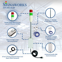 Wireless Remote Key fob LED Andon Tower Light 2 Stack Light