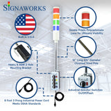 ASTL LED Andon Tower Light 4 Stack Light Red Amber Green Blue 110V AC