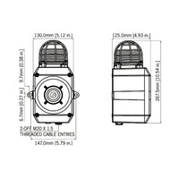 D2XC1X05 Explosion Proof High Output Alarm Horn Sounder and 5 Joule Xenon Beacon