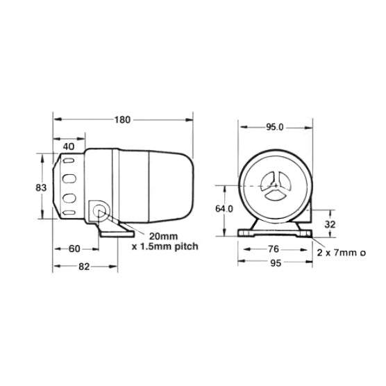 Mono 72 Motor Driven Siren 120 dB