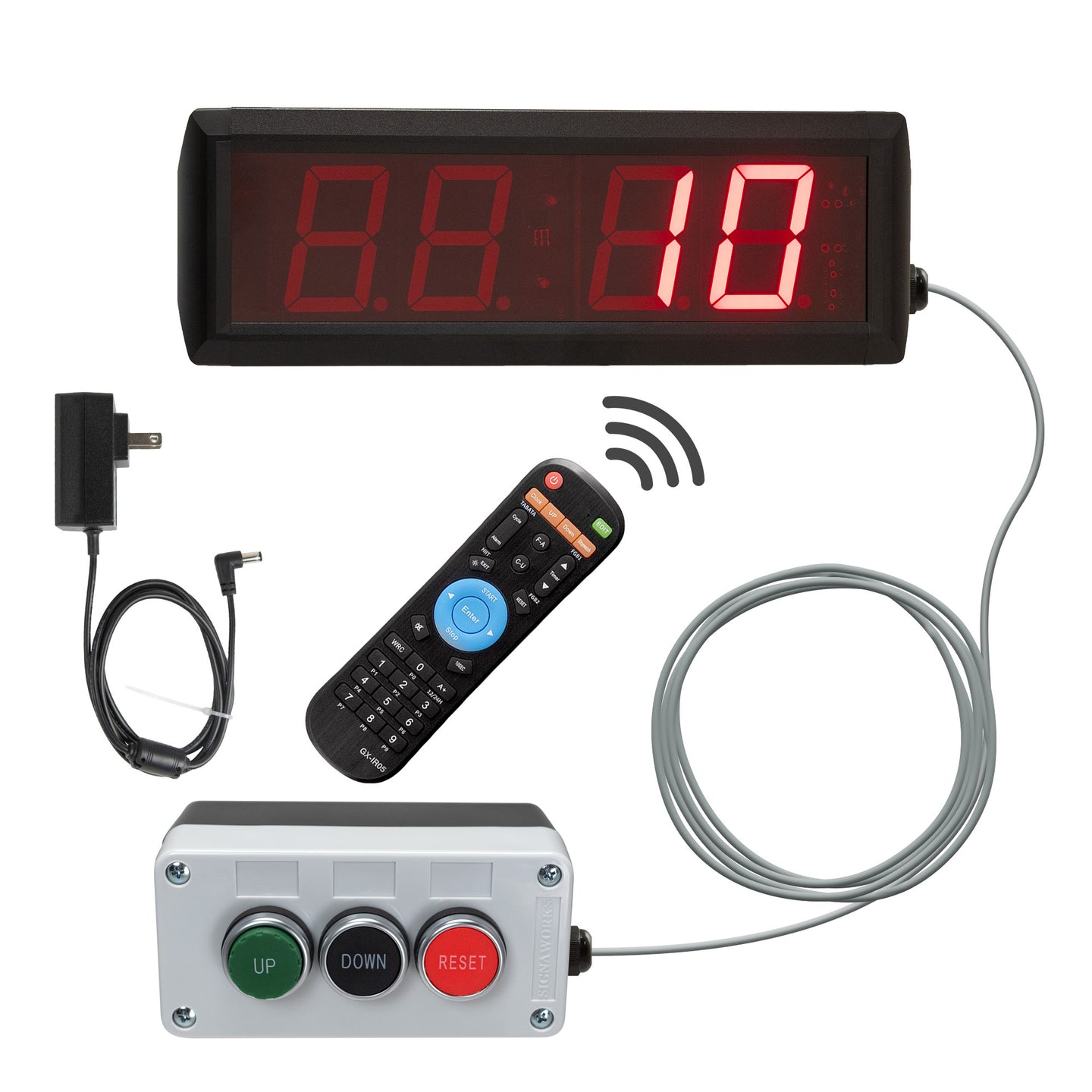 SPTC 2.3" 4 Digit LED Production Counter with Control Switch Box