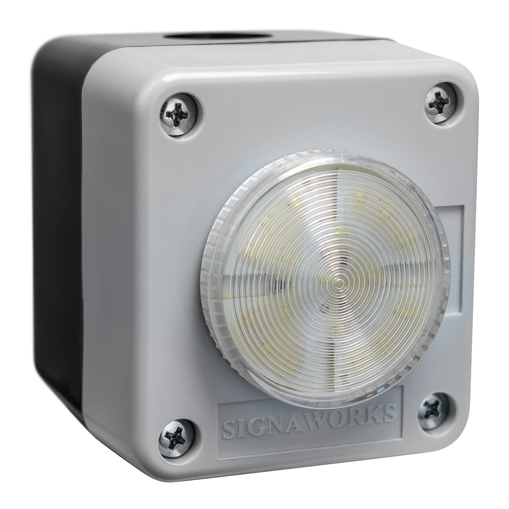 White signal light with 'SIGNAWORKS' branding on a white background.