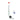 Red pole-mounted industrial signal with 2 wireless fobs on a white background.