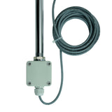 Rear profile of red signal light control box with 10 foot extended power cable on a white background.