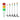 Collection of multicolored industrial signal lights with 2-position switches on a white background