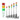 A collection of multicolor pole-mounted signal light.