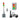 Three-color pole-mounted industrial signal with switchbox and antenna communicating to vehicle-mounted three-color push button box.