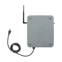 Wireless bingo board with power cord and antenna on a white background.