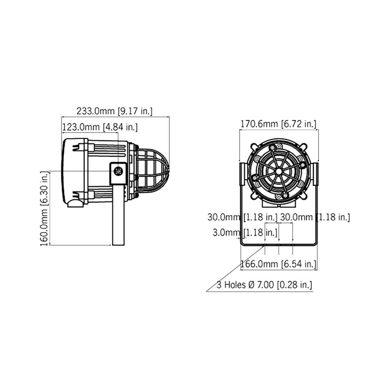 Technical drawing of a mechanical component with dimensions labeled.