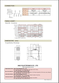 Anly ET2-41 Twin Timer product description sheet with specifications and features.