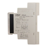 Right side of a white DIN rail timer wiring and contact diagram on a white background.