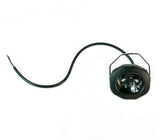 Black ready-to-wire LED light with metal single-bolt mounting bracket.