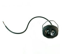 Black ready-to-wire LED light with metal single-bolt mounting bracket.