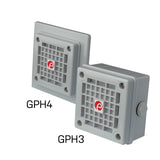 Two gray electronic devices labeled GPH1 and GPH2 on a white background