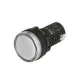 White pilot light on a white background.