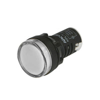 White pilot light on a white background.