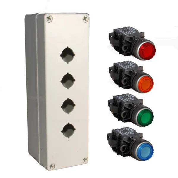 24V DC Illuminated Push Button Box Kit