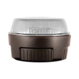 White warning light on a white background.