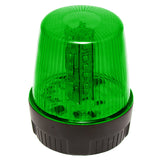 Green strobe with a black base on a white background.