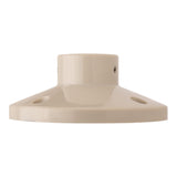 Side profile of a tan flange pole mount on a white background.