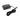 Black power adapter with cable on a white background