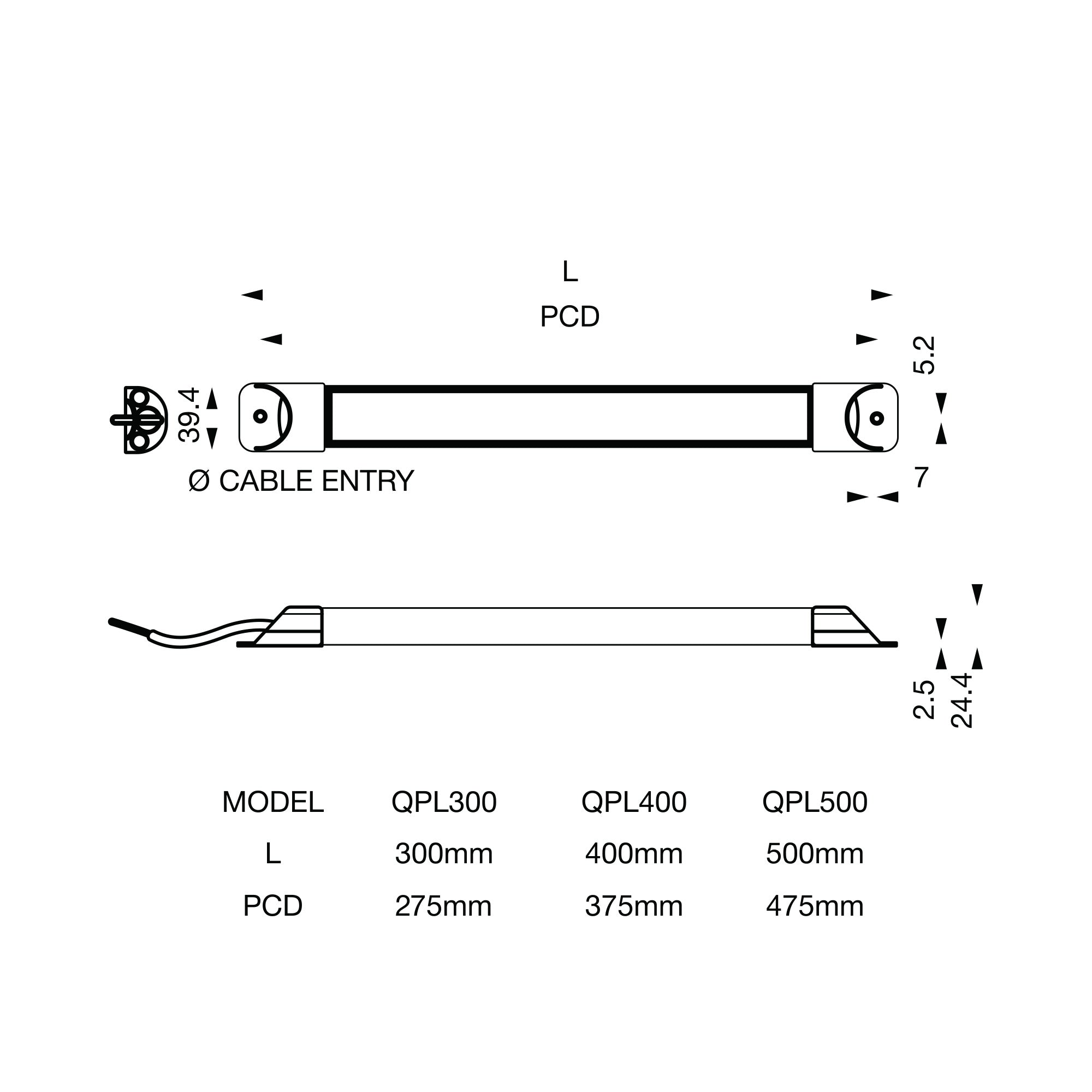 Black on white technical drawing with labeled dimensions.