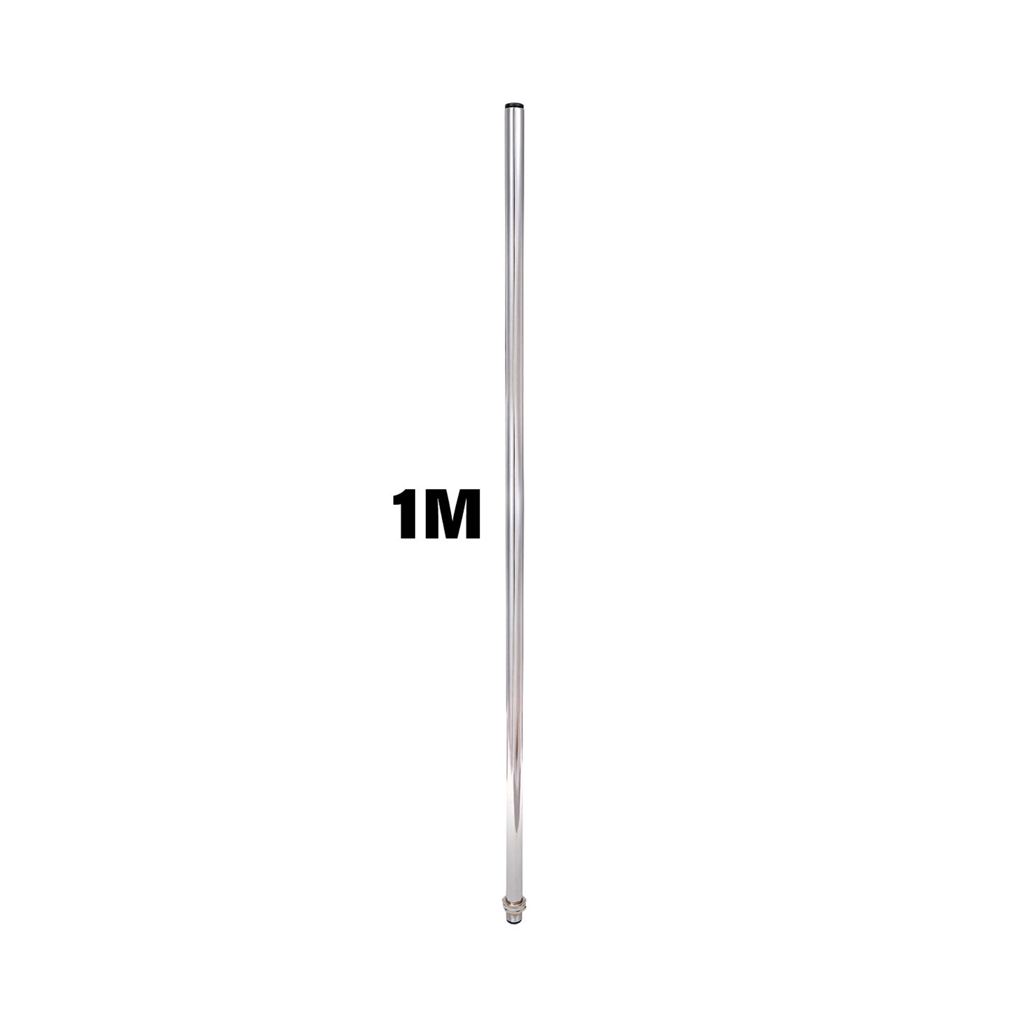 1-Meter metal pole on a white background.