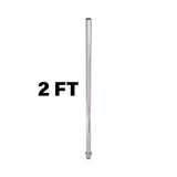 2-foot metal pole on a white background.
