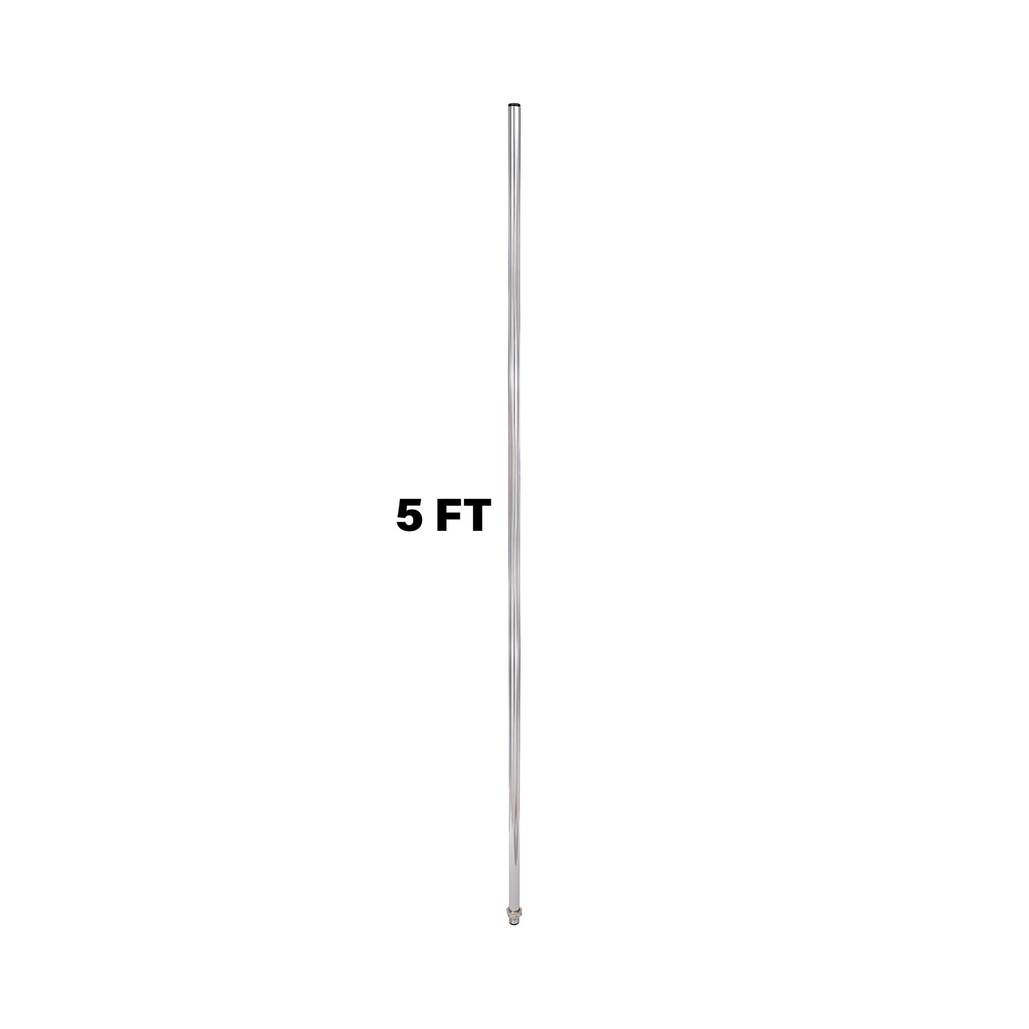 5-foot metal pole on a white background.