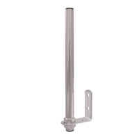 1 foot pole with hardware mounted on a white background.