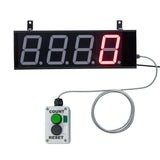 Digital counter with four large LED digits and a control box on a white background.
