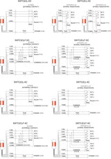 Collection of 9 wall mount tower light wiring diagram with red illumination.