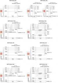 Collection of 9 wall mount tower light wiring diagram with red illumination.