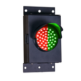 4 Inch Diameter 2-in-1 Lens LED Stop-Go Loading Dock Traffic Light, Red Green, 110/220VAC (Ready to Wire)