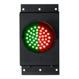 4 Inch Diameter 2-in-1 Lens LED Stop-Go Loading Dock Traffic Light, Red Green, 110/220VAC (Ready to Wire)