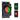 Set of traffic light components including a red and green light, and two smaller red lights on a white background.