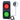 4 inch red and green traffic light with an internal 3-way power switch on a white background.