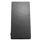 Front perspective of black aluminum traffic light with rocker power switch.