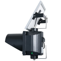 Side profile of an 8 inch solar powered traffic light.