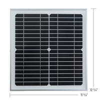 Solar panel with dimensions on a white background.