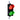 8 inch traffic light illuminated in red and green on a white background.
