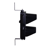 Side of dual 8 inch traffic light with mounting brackets on a white background.