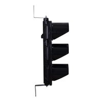 8 inch triple traffic light with steel mounting brackets.