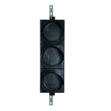 Wireless triple 8 inch traffic light with on a white background.