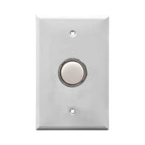 White wall plate with white LED pilot lights mounted on a white background.