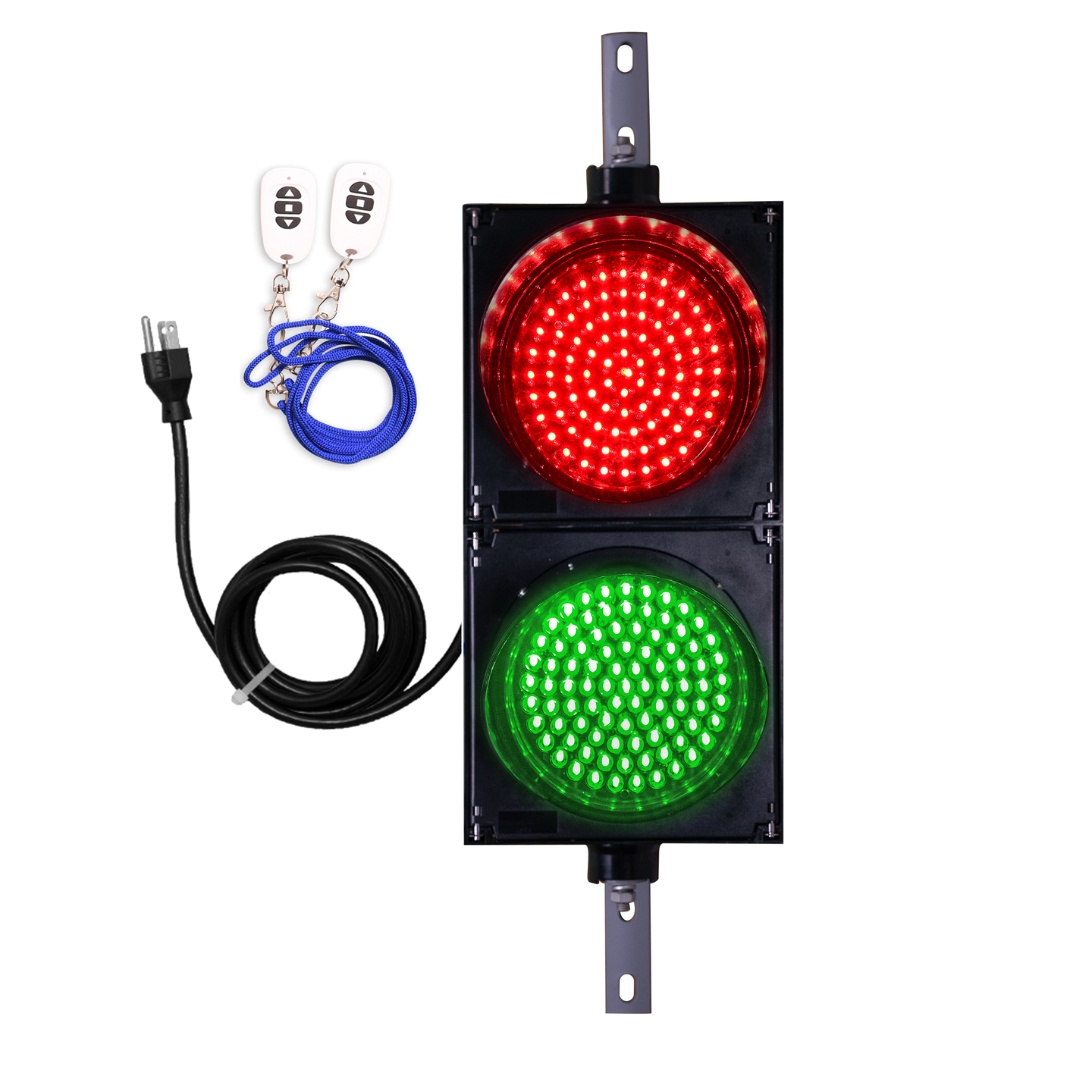 8 Inch Diameter Lens LED Stop & Go Loading Dock Traffic Light, Red Green Wireless Key Fob (Plug And Play)