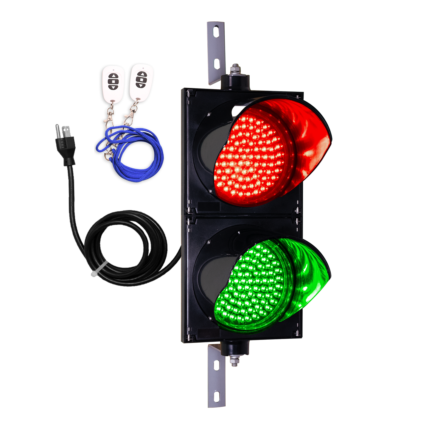 8 Inch Diameter Lens LED Stop & Go Loading Dock Traffic Light, Red Green Wireless Key Fob (Plug And Play)
