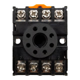 Black  timer adapter with orange slider on a white background.